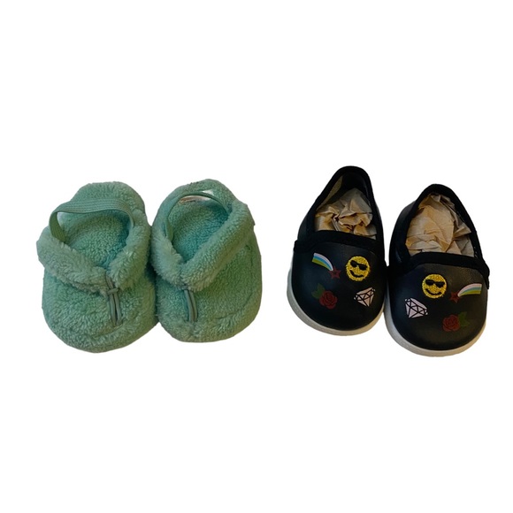 American Girl Doll Shoe Bundle Cool Expression Emoji Rainbow Diamond & Slippers - Picture 1 of 7